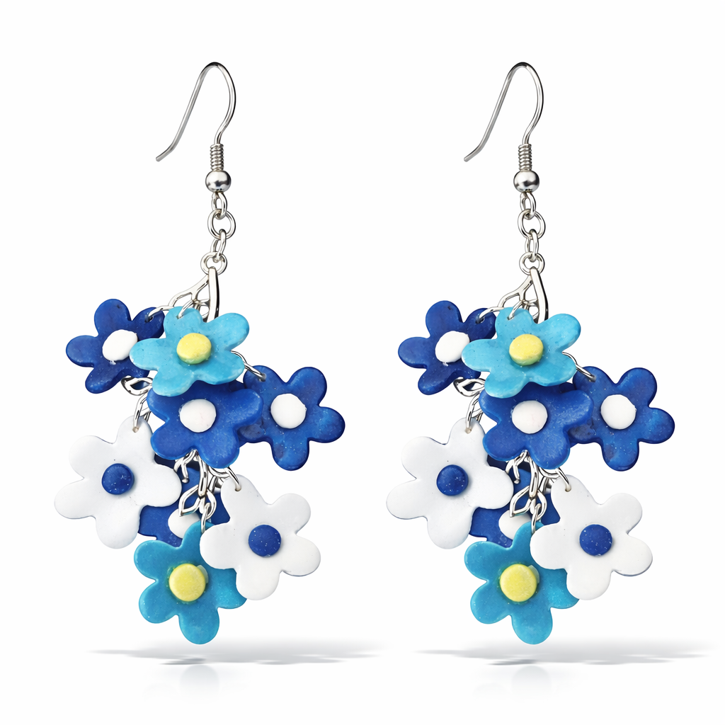 Pendientes diseño floral