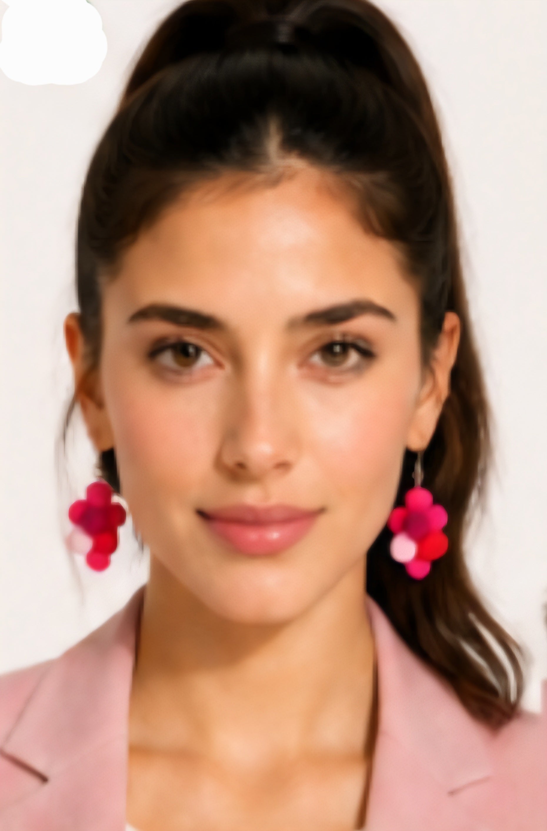 Pendientes de pompones de fieltro