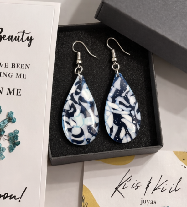 Modernos Pendientes de plata muy bonitos