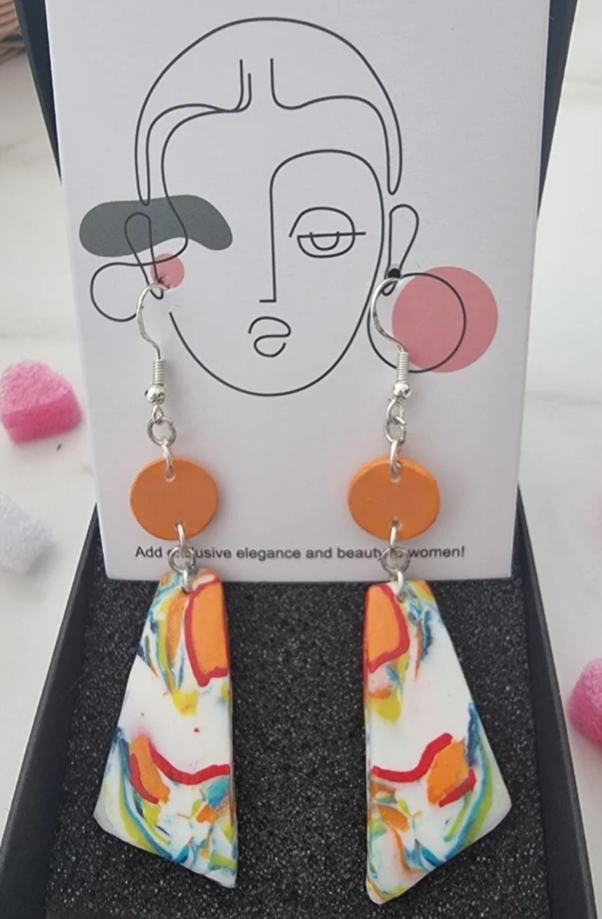 Pendientes de plata de alegres colores