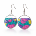 Pendientes de plata de llamativos colores