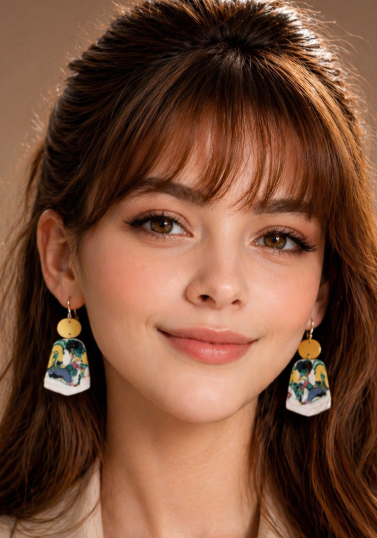 Pendientes de plata diseño muy alegre