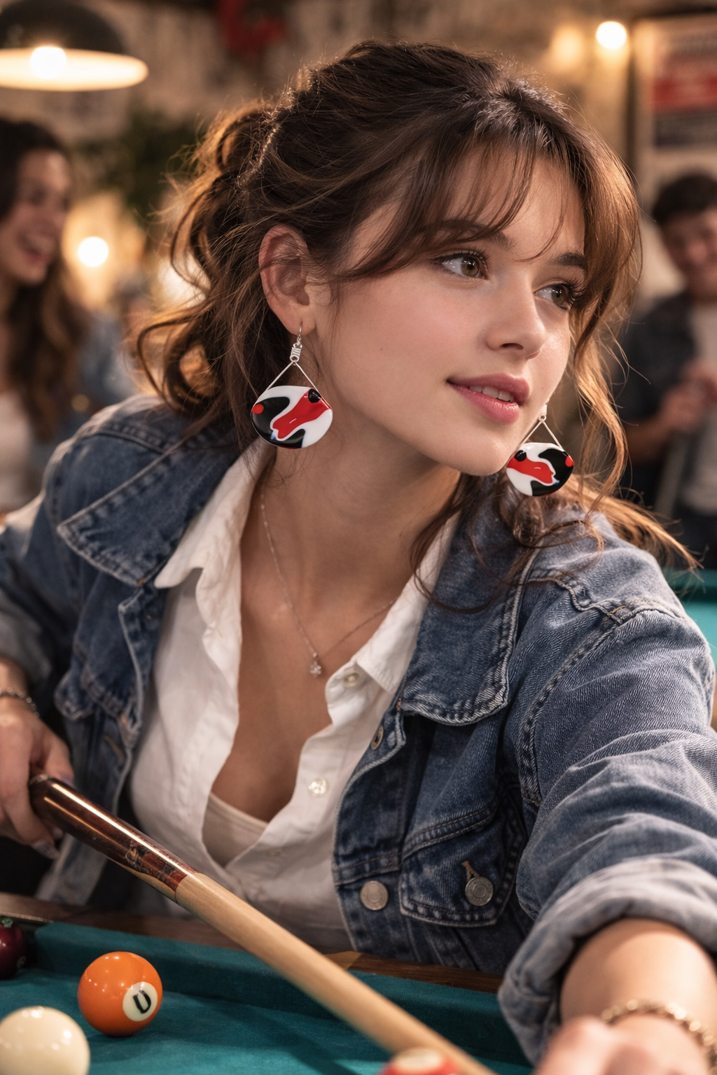 Pendientes de plata de colores vibrantes