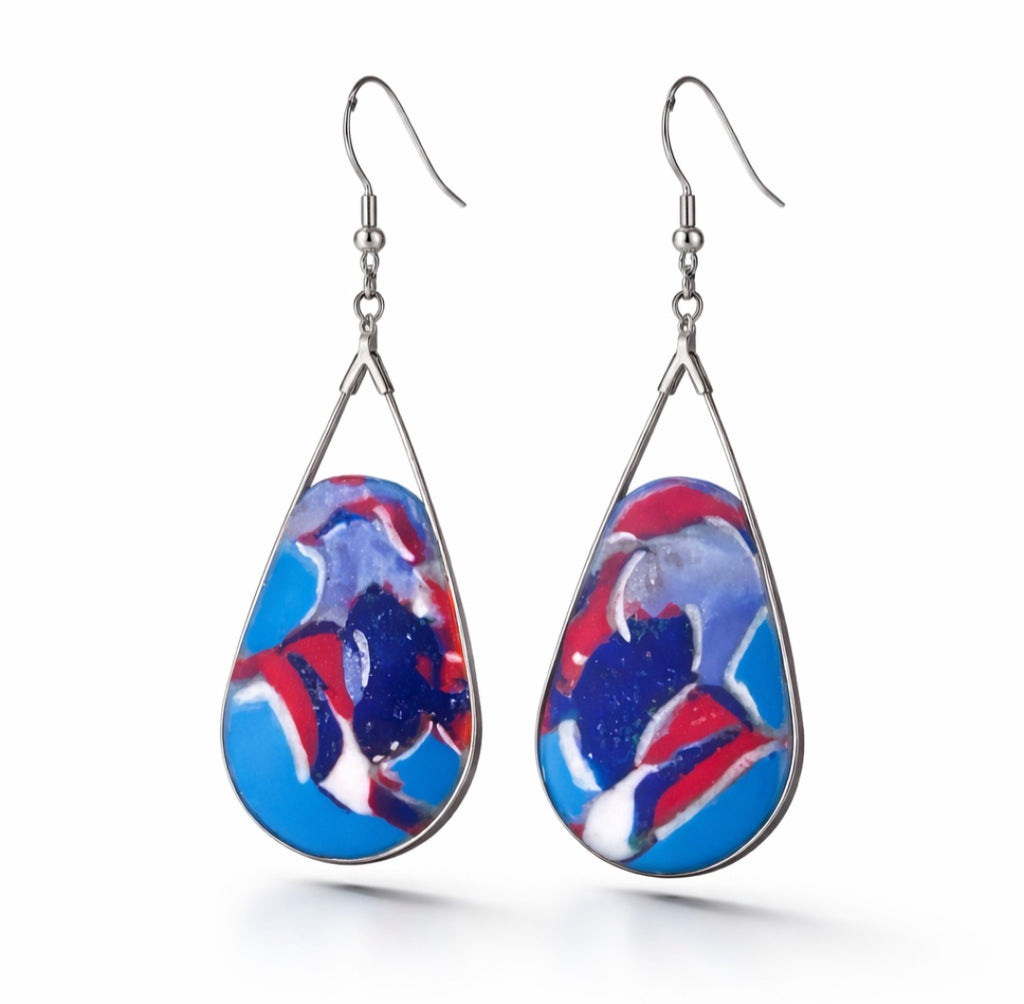 Pendientes de plata estilo oriental
