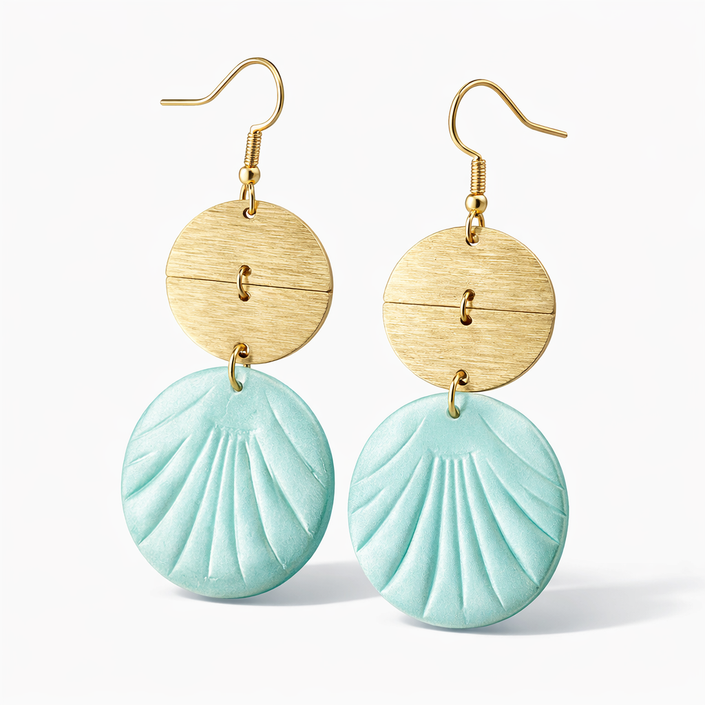 Elegant gold stud earrings