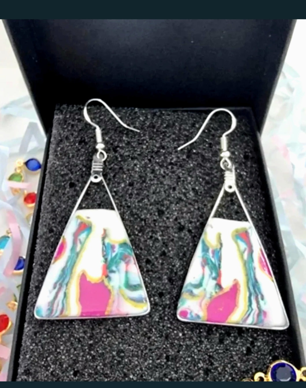 Pendientes de de plata de bonitos tonos