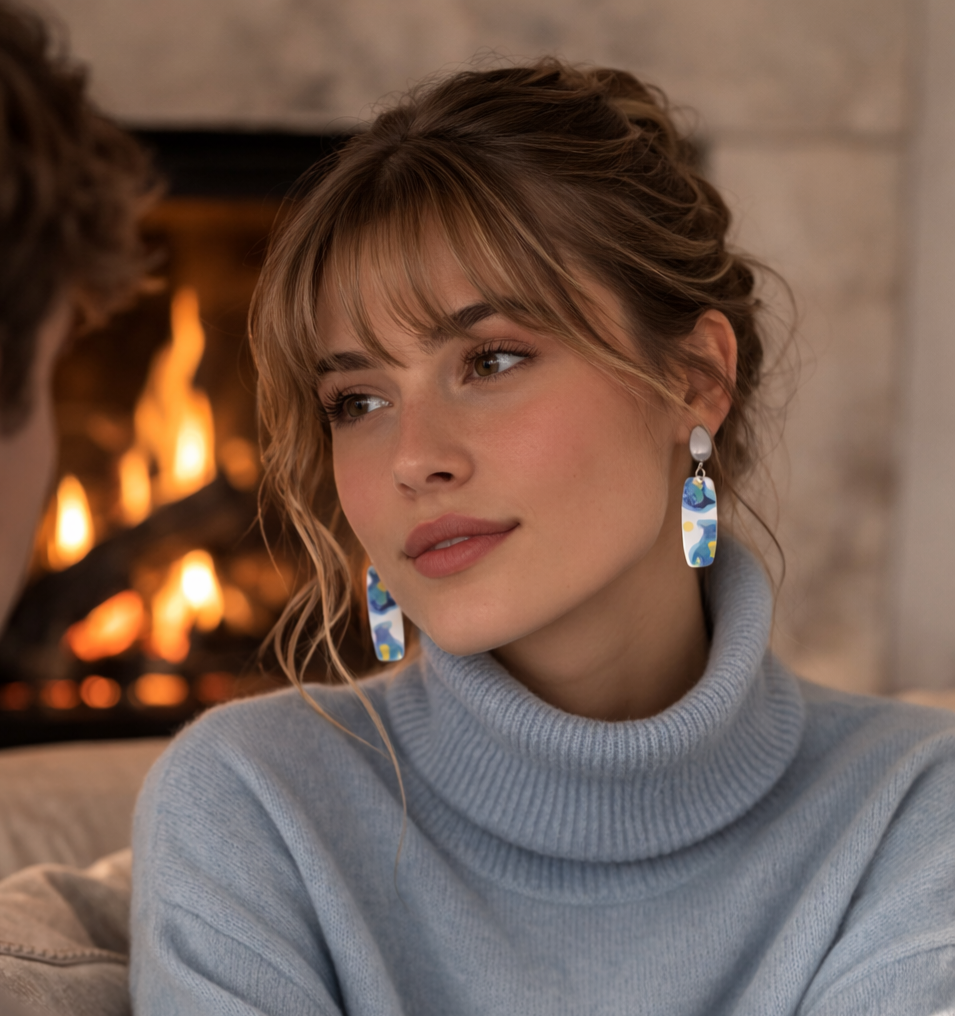 Pendientes con tonos suaves y luminosos