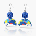 Pendientes de plata diseño de media luna