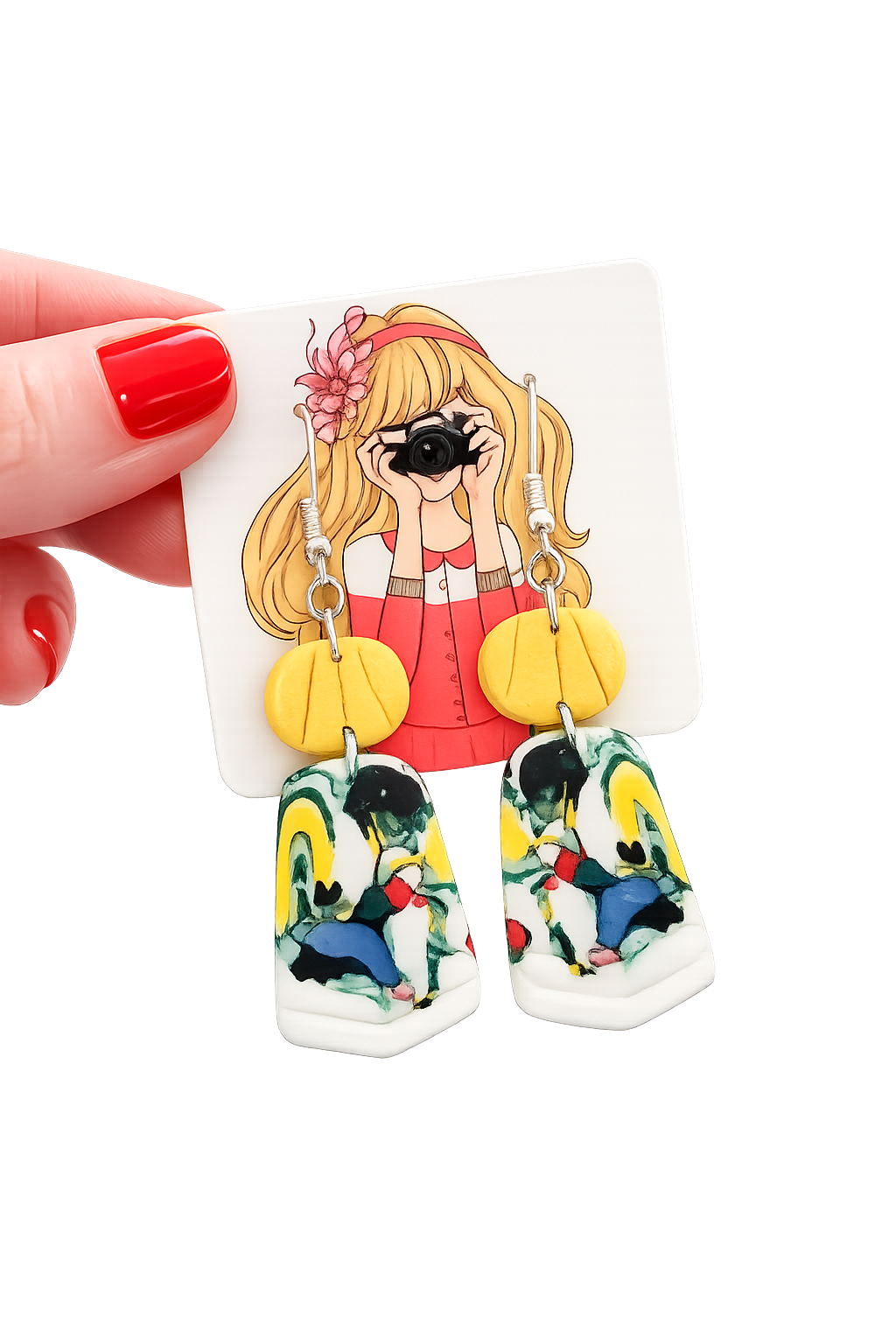 Pendientes de plata diseño muy alegre