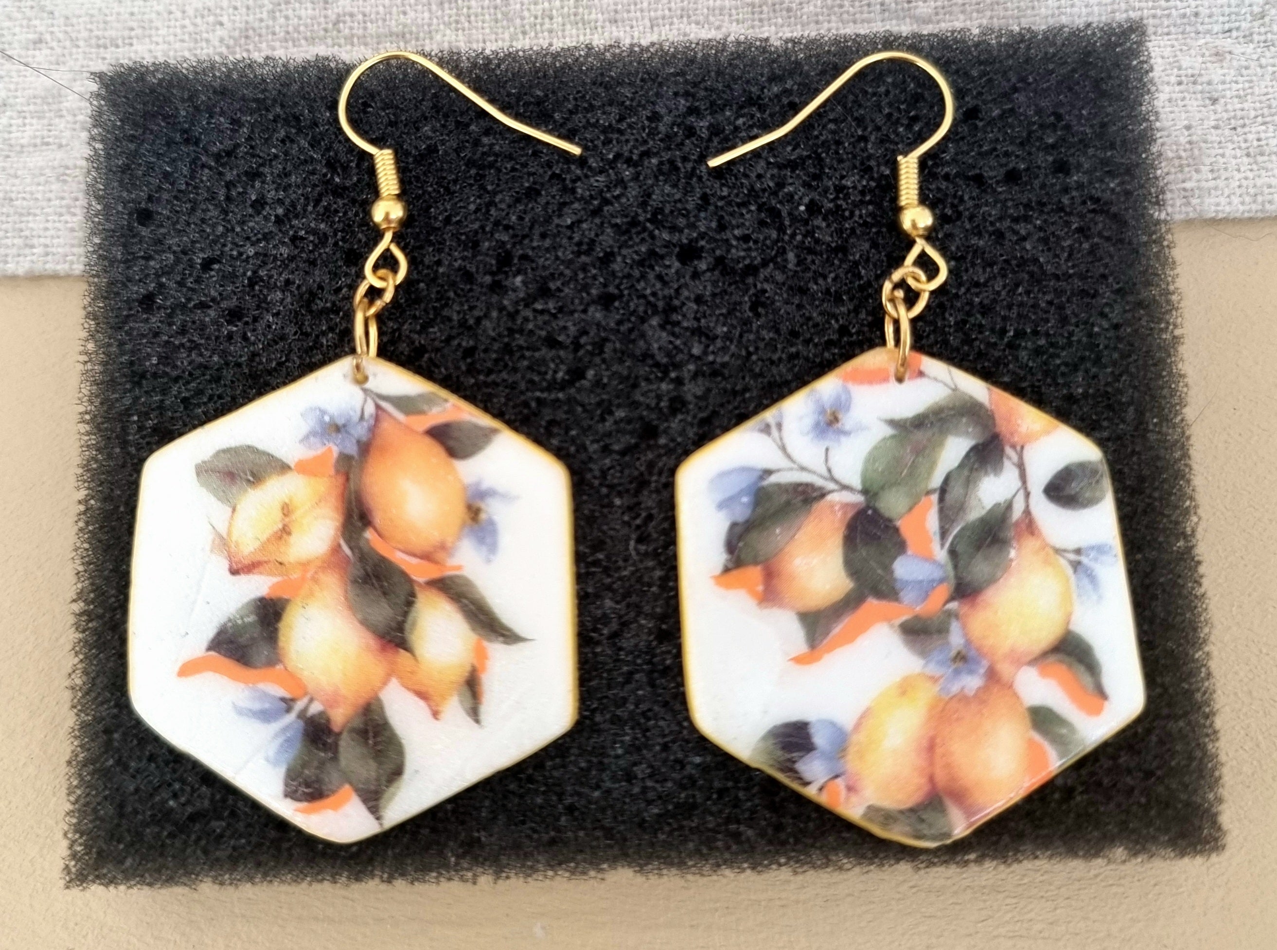 Llamativos Pendientes de precioso estampado