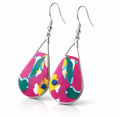 Pendientes de plata diseño floral