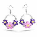 Beautiful floral-style silver earrings