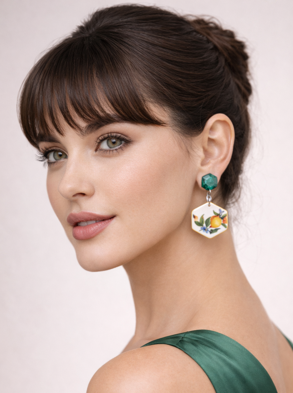 Originales Pendientes con diseño frutal