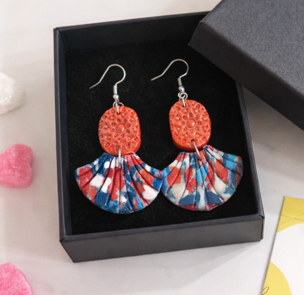 Very striking, uniquely designed silver earrings