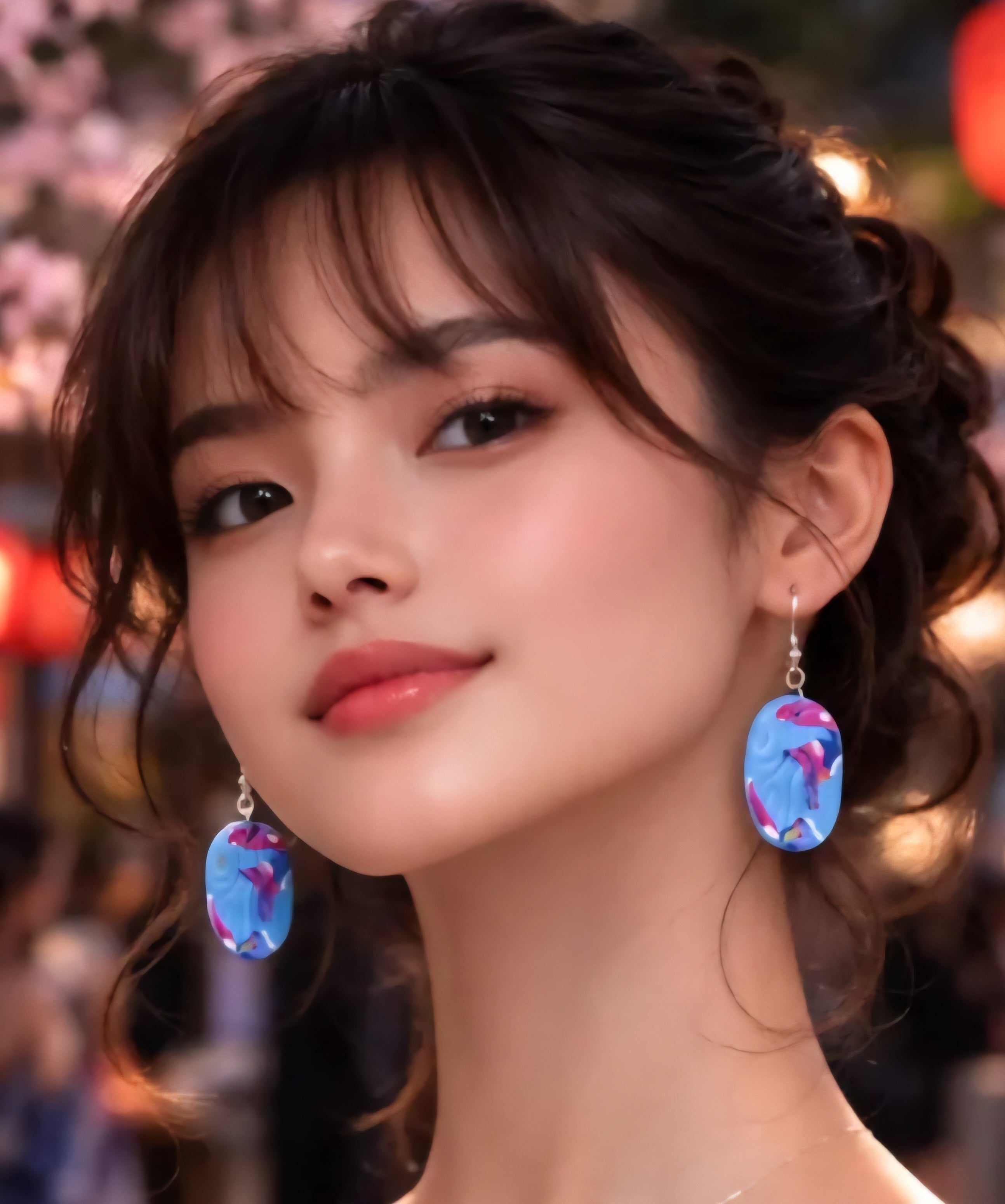 Pendientes de plata estilo oriental