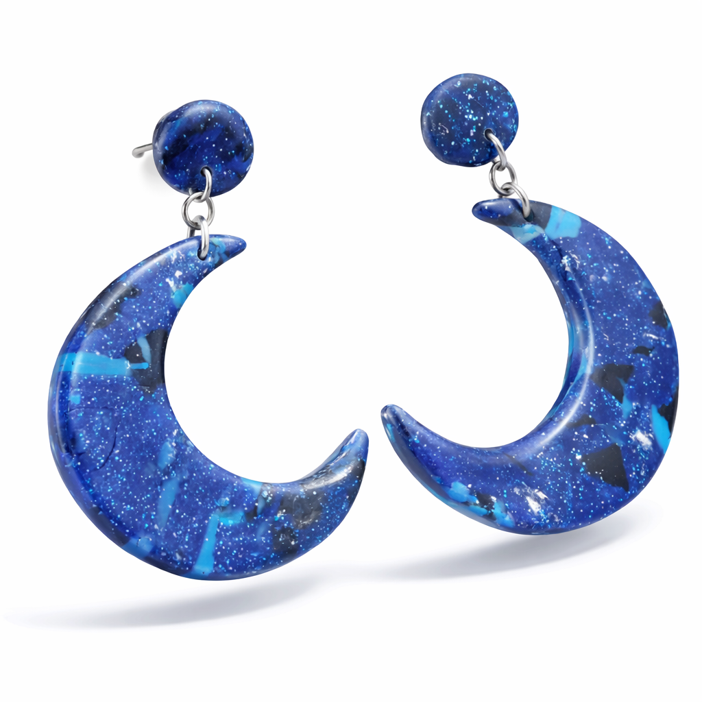 Pendientes llamativos forma de luna