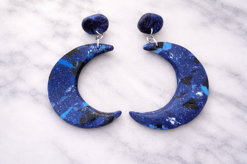 Pendientes llamativos forma de luna
