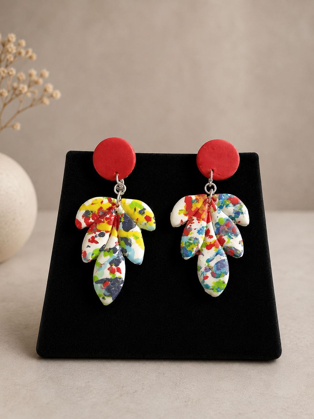 Pendientes forma de flor muy vistosos