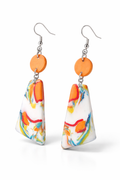 Silver earrings in cheerful colors