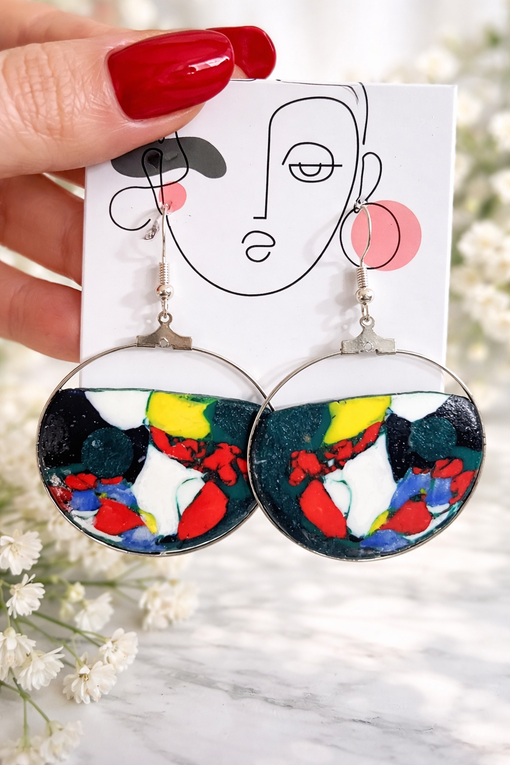Pendientes de plata de estilo único