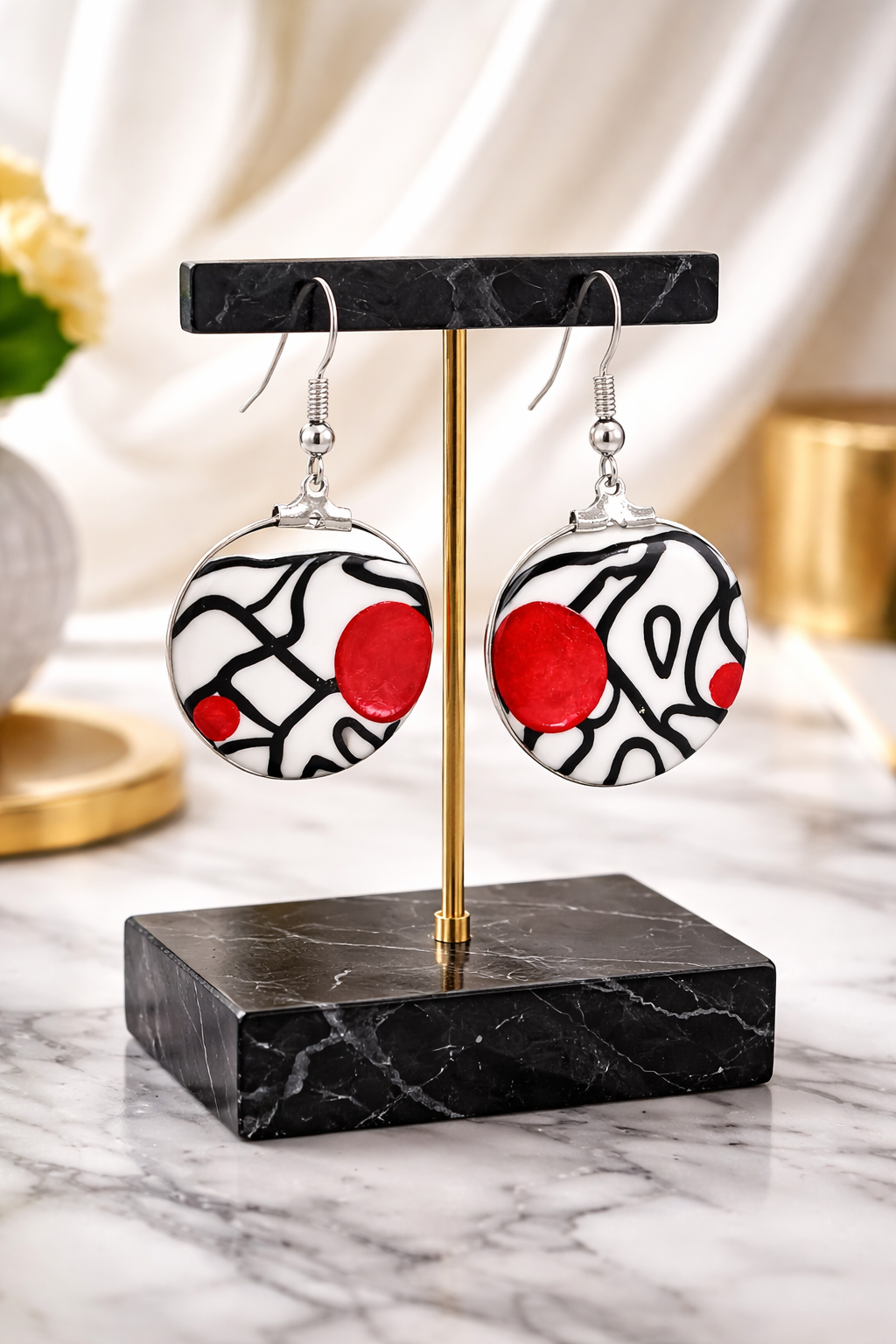 Pendientes de plata de diseño muy actual y llamativo