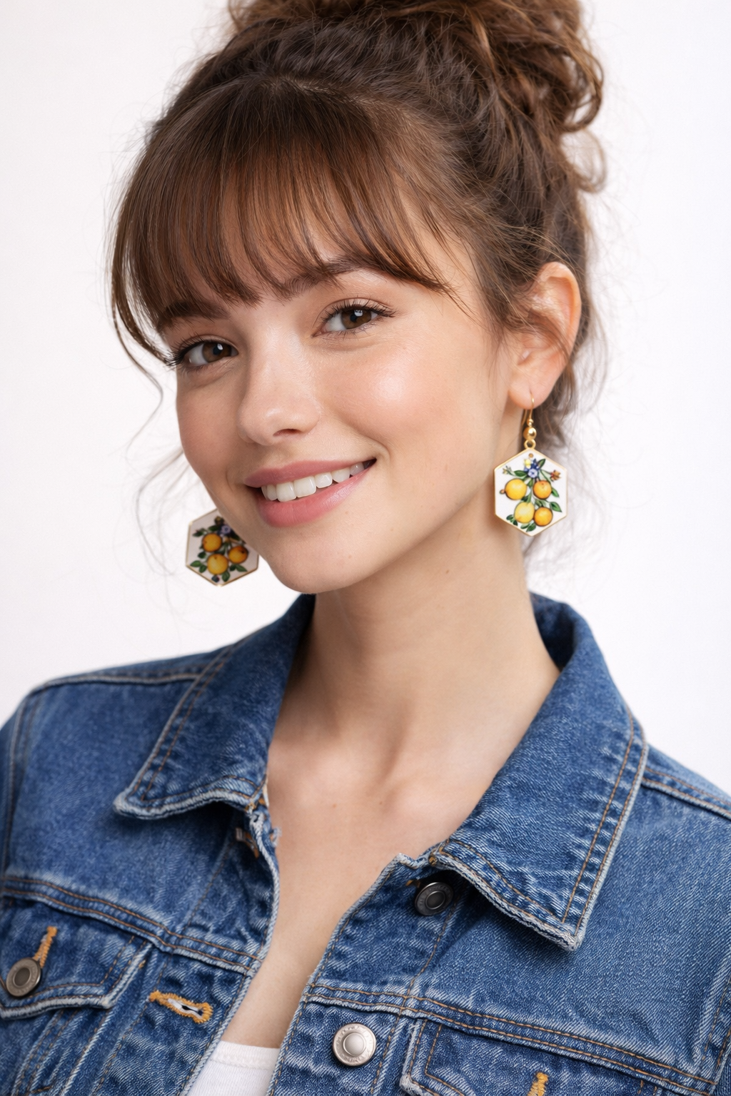 Llamativos Pendientes de precioso estampado