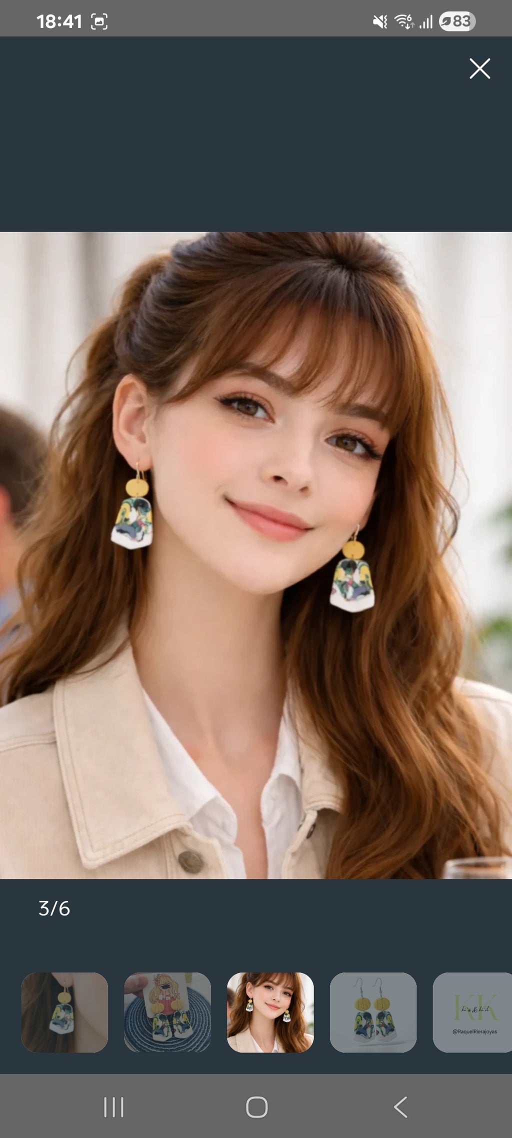 Pendientes de plata diseño muy alegre