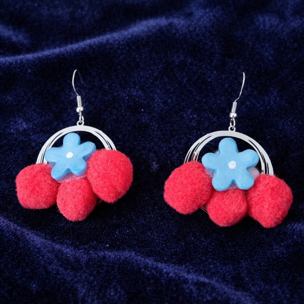 Pendientes de plata con colores muy llamativos