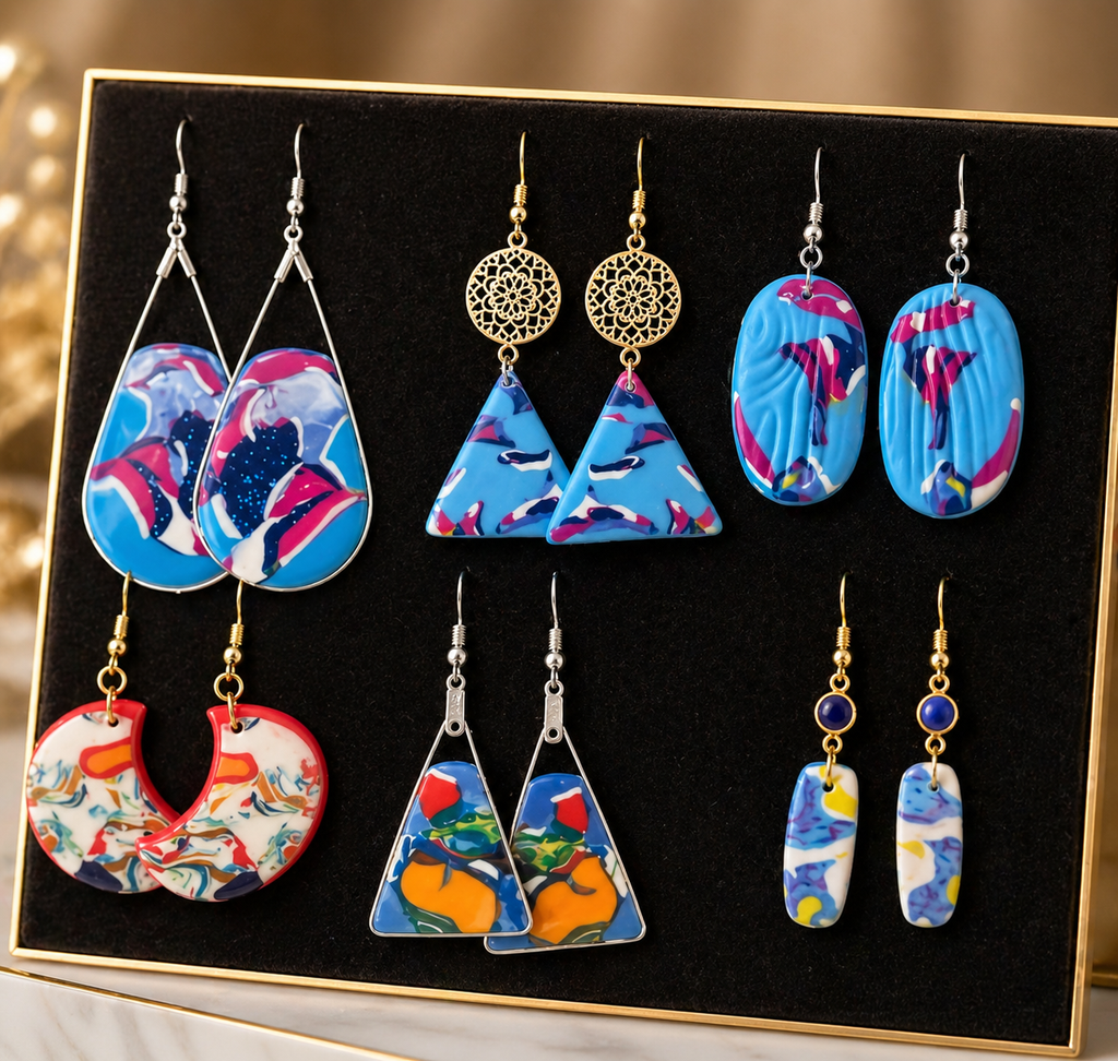 Pendientes de plata estilo oriental