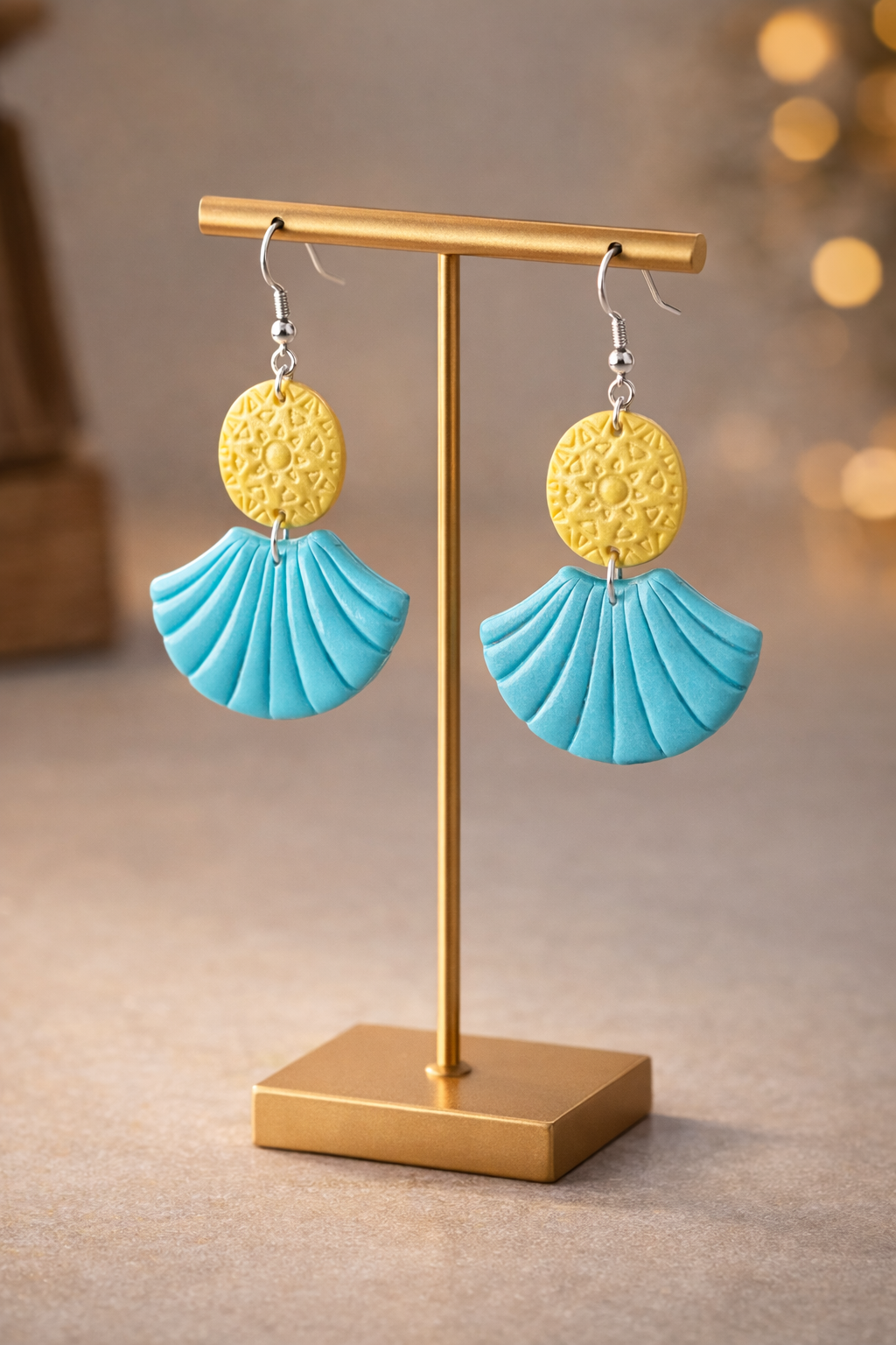 Beautiful sterling silver earrings with relief