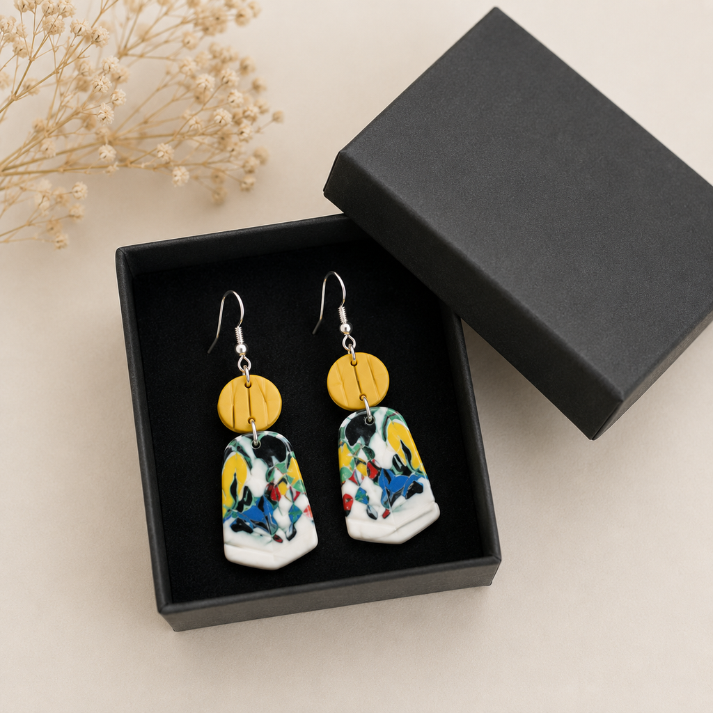 Pendientes de plata diseño muy alegre