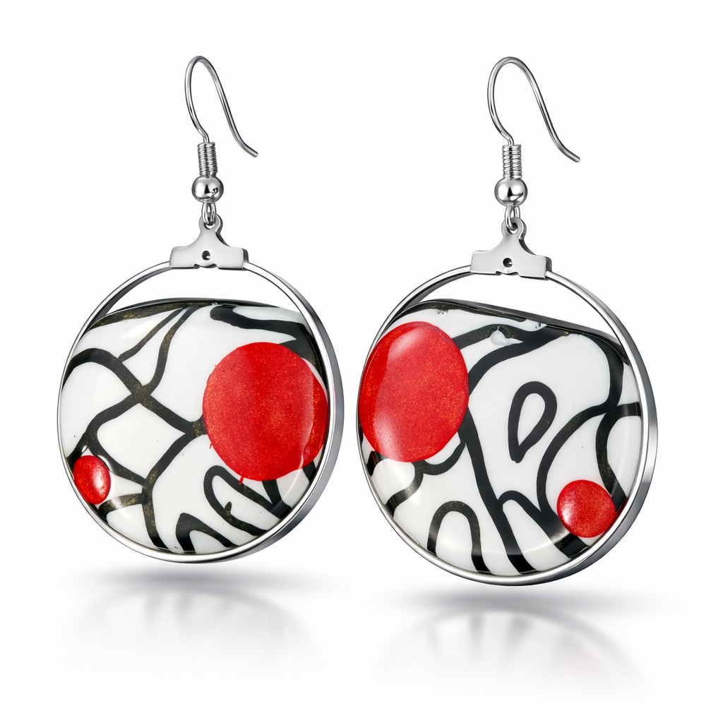 Pendientes de plata de diseño muy actual y llamativo