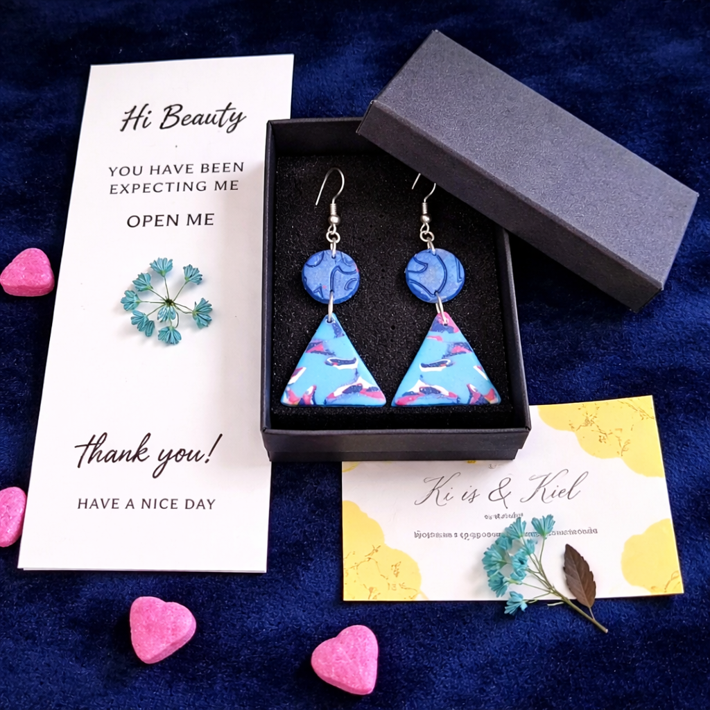Oriental style silver earrings