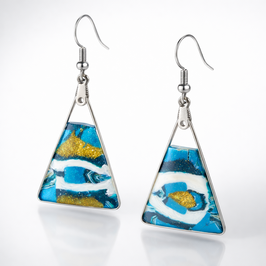 Pendientes de plata de elaborado diseño