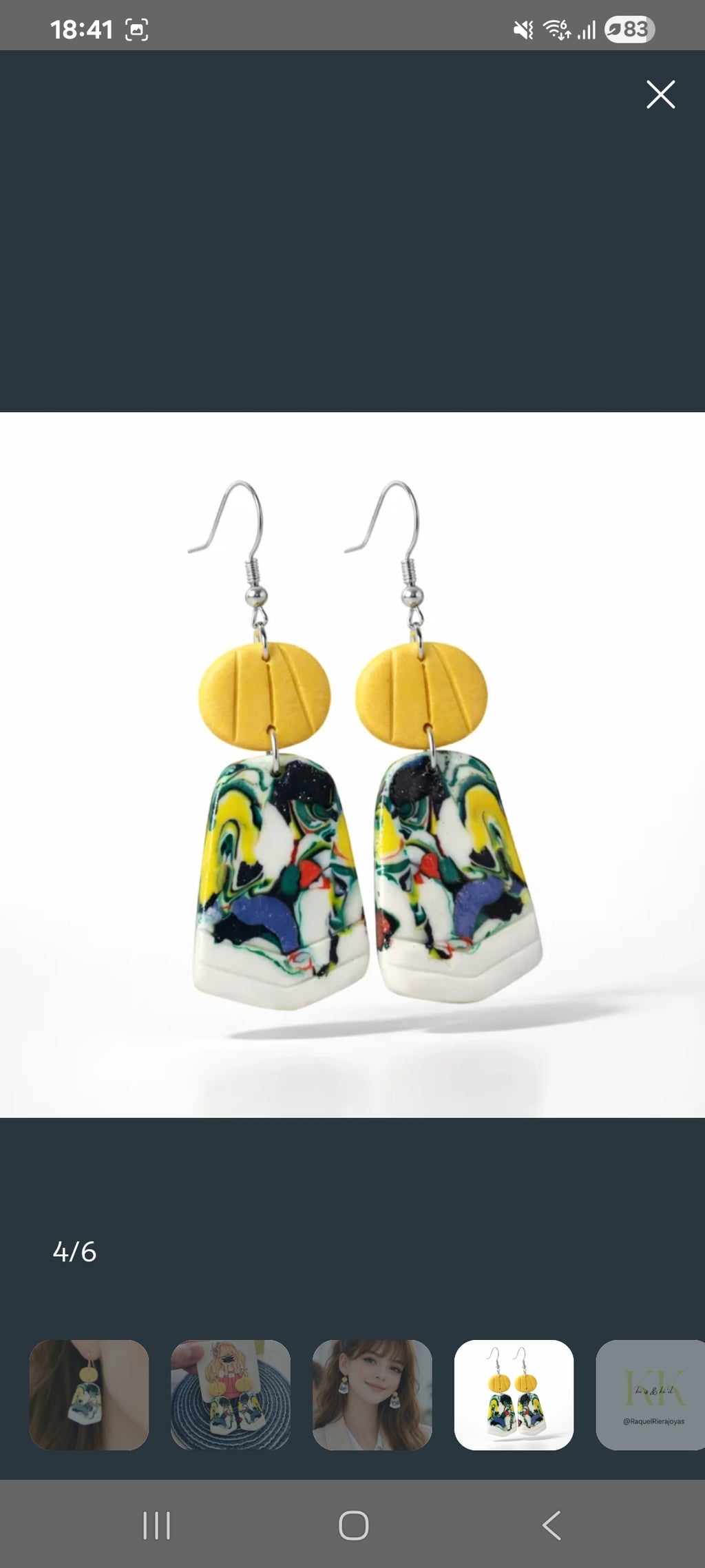 Pendientes de plata diseño muy alegre
