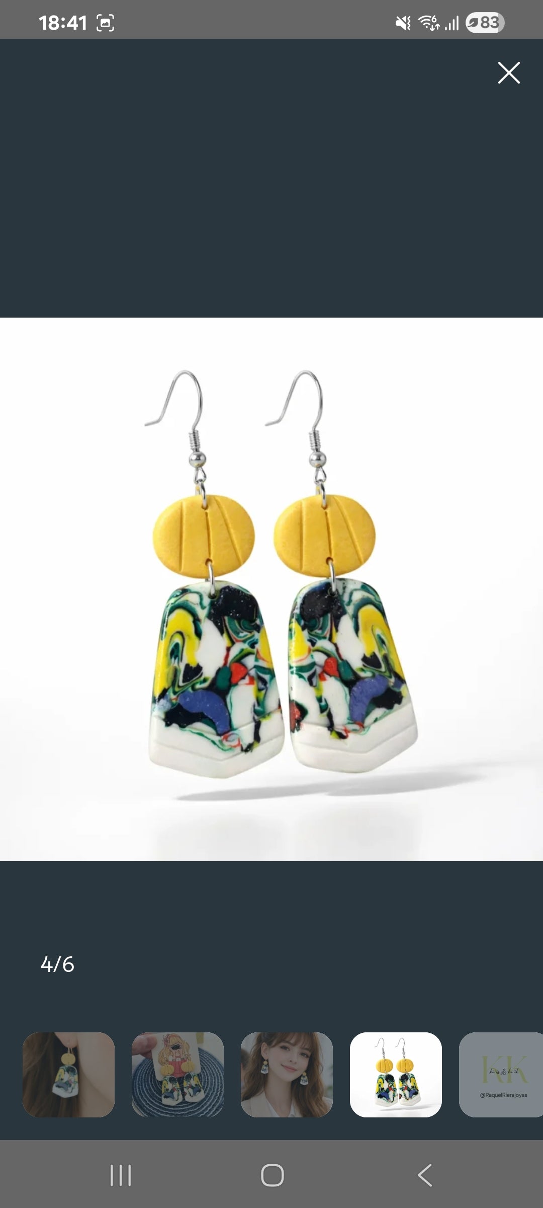 Pendientes de plata diseño muy alegre