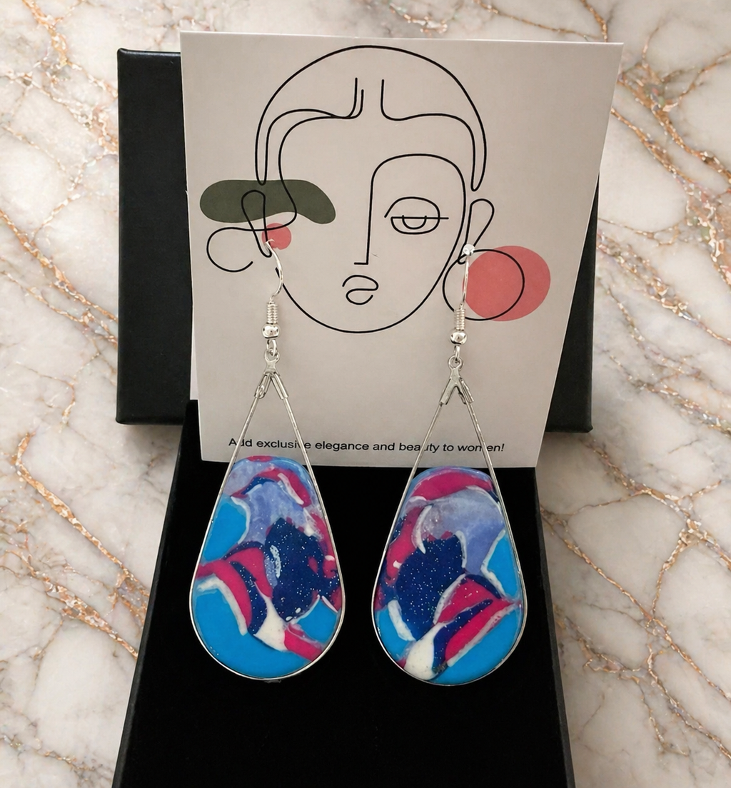 Pendientes de plata estilo oriental