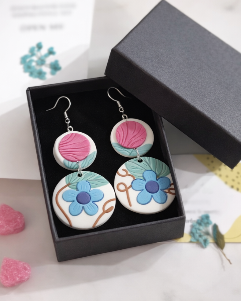 Pendientes de plata con tonos primaverales