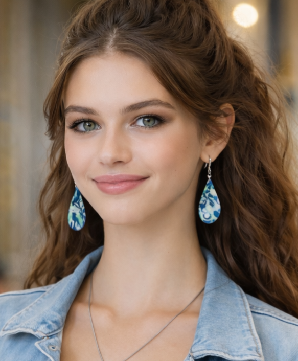 Modernos Pendientes de plata muy bonitos