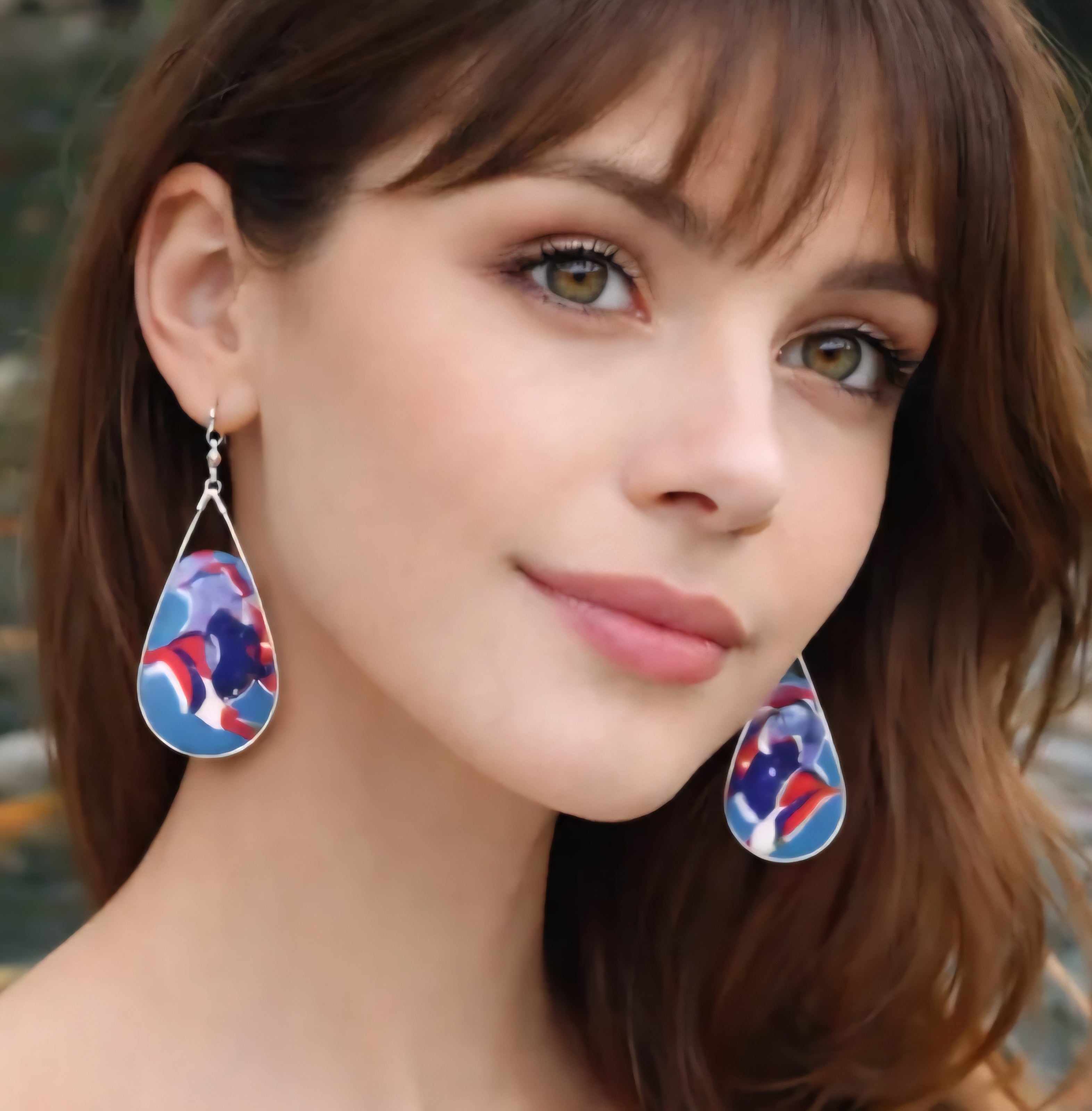 Pendientes de plata estilo oriental