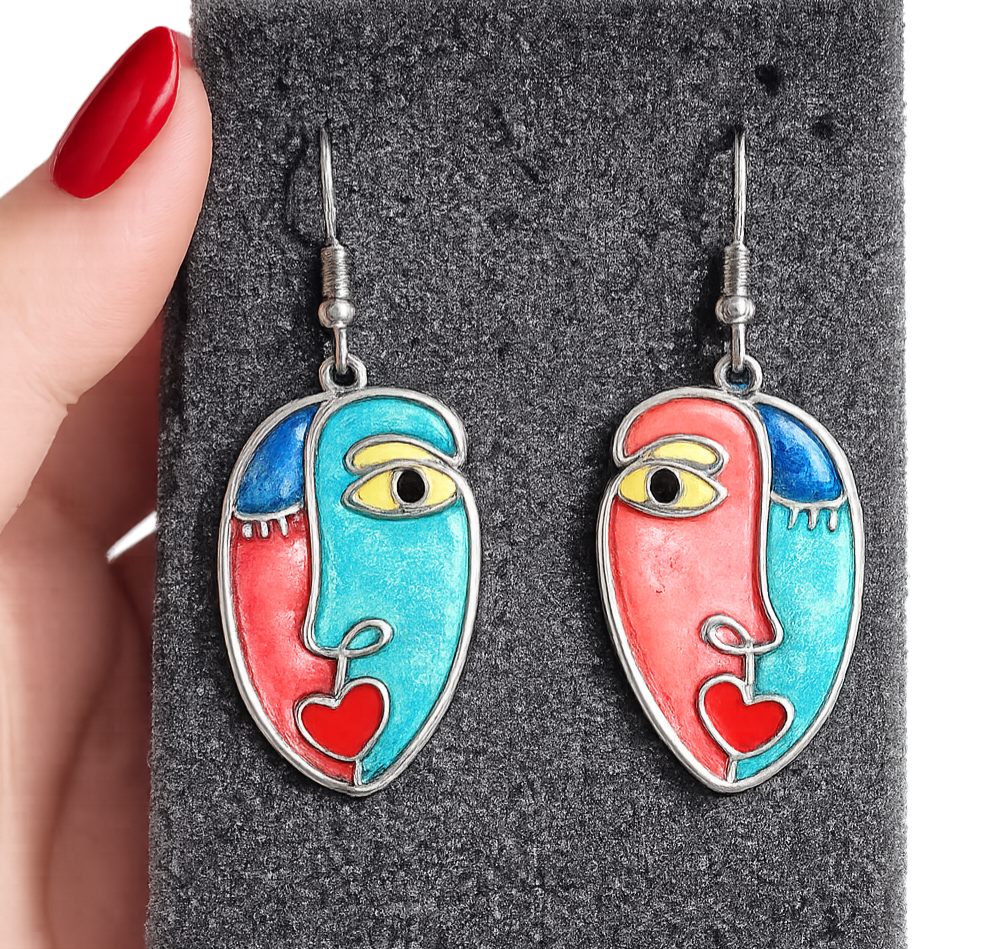 Pendientes de plata, diseño moderno y luminoso