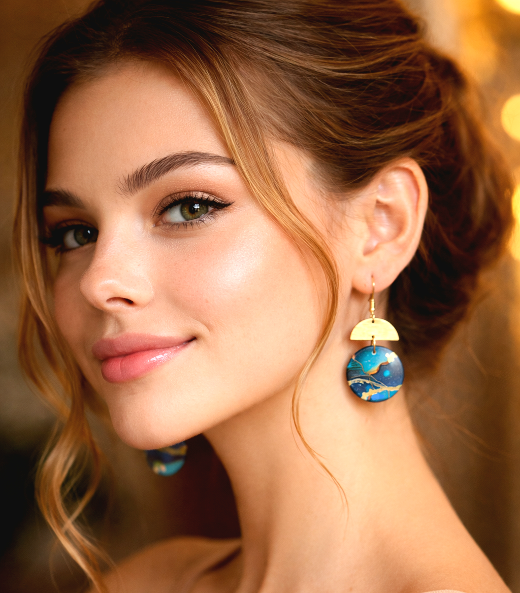 Beautiful earrings with eye-catching details