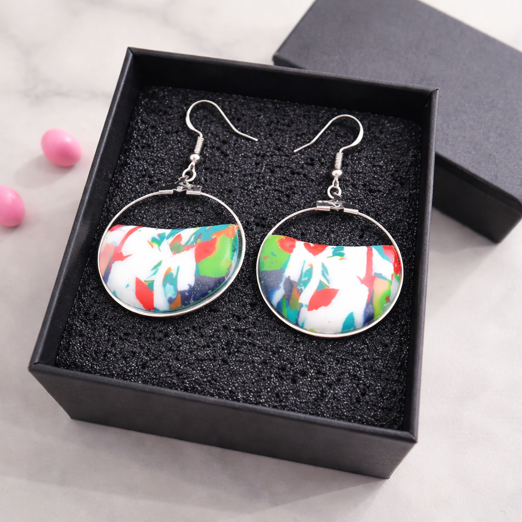 Bonito conjunto dos pares Pendientes de plata