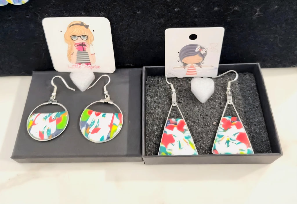 Very cheerful design silver earrings