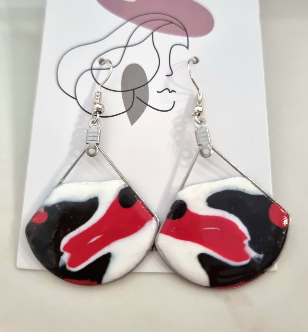Pendientes de plata de colores vibrantes