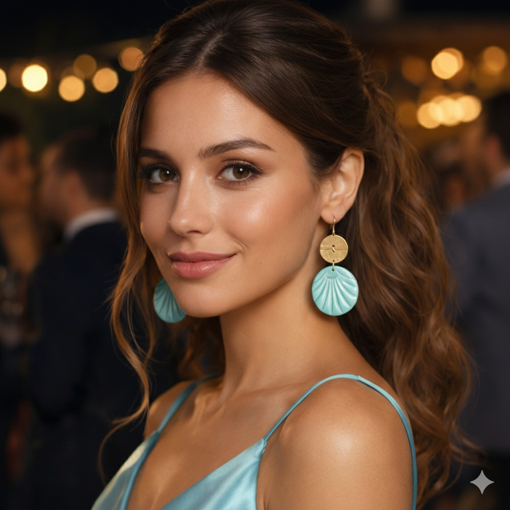 Elegant gold stud earrings